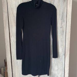 Lulus fitted black turtleneck dress